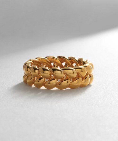 COCOSHNIK ONKITSCH / ココシュニックオンキッチュ リング | シルバー ニッティングモチーフ エタニティリングS GP | 詳細2