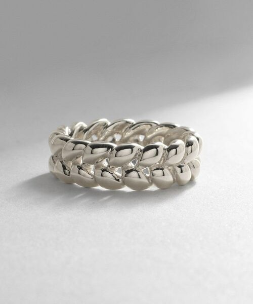 COCOSHNIK ONKITSCH / ココシュニックオンキッチュ リング | シルバー ニッティングモチーフ エタニティリングS | 詳細2