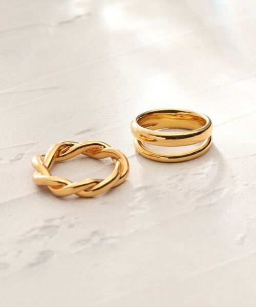 COCOSHNIK ONKITSCH / ココシュニックオンキッチュ リング | シルバー ラインリング ツイスト GP | 詳細4