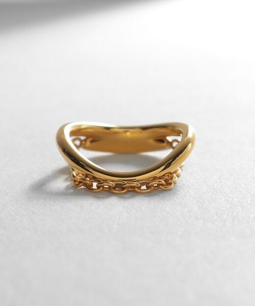 COCOSHNIK ONKITSCH / ココシュニックオンキッチュ リング | シルバー ドレープチェーン カーブリング GP | 詳細2