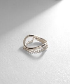 COCOSHNIK ONKITSCH / ココシュニックオンキッチュ リング | シルバー ドレープチェーン カーブリング