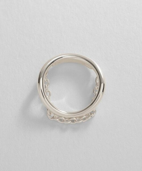 COCOSHNIK ONKITSCH / ココシュニックオンキッチュ リング | シルバー ドレープチェーン カーブリング | 詳細3