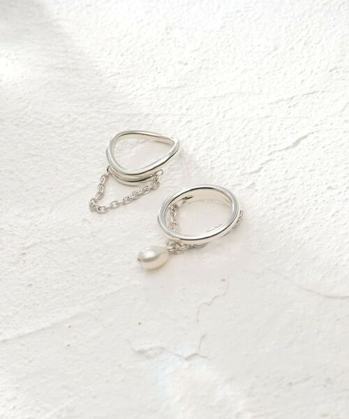COCOSHNIK ONKITSCH / ココシュニックオンキッチュ リング | シルバー ドレープチェーン カーブリング | 詳細4