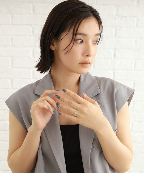 COCOSHNIK ONKITSCH / ココシュニックオンキッチュ リング | シルバー ドレープチェーン カーブリング | 詳細6