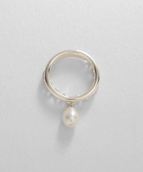 COCOSHNIK ONKITSCH / ココシュニックオンキッチュ リング | シルバー ドレープチェーン パールリング | 詳細3