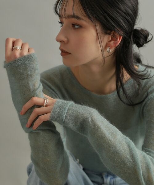 COCOSHNIK ONKITSCH / ココシュニックオンキッチュ リング | シルバー ドレープチェーン パールリング | 詳細7