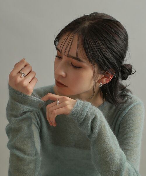 COCOSHNIK ONKITSCH / ココシュニックオンキッチュ リング | シルバー ドレープチェーン パールリング | 詳細8