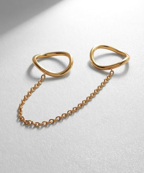 COCOSHNIK ONKITSCH / ココシュニックオンキッチュ リング | シルバー ドレープチェーン ダブルカーブリング GP | 詳細2