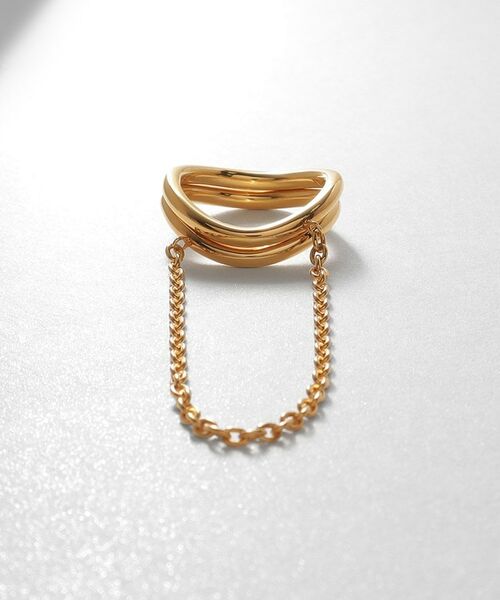 COCOSHNIK ONKITSCH / ココシュニックオンキッチュ リング | シルバー ドレープチェーン ダブルカーブリング GP | 詳細3