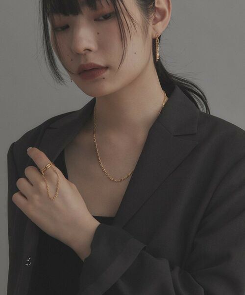 COCOSHNIK ONKITSCH / ココシュニックオンキッチュ リング | シルバー ドレープチェーン ダブルカーブリング GP | 詳細7