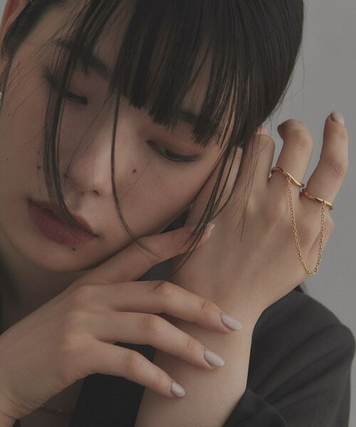 COCOSHNIK ONKITSCH / ココシュニックオンキッチュ リング | シルバー ドレープチェーン ダブルカーブリング GP | 詳細9