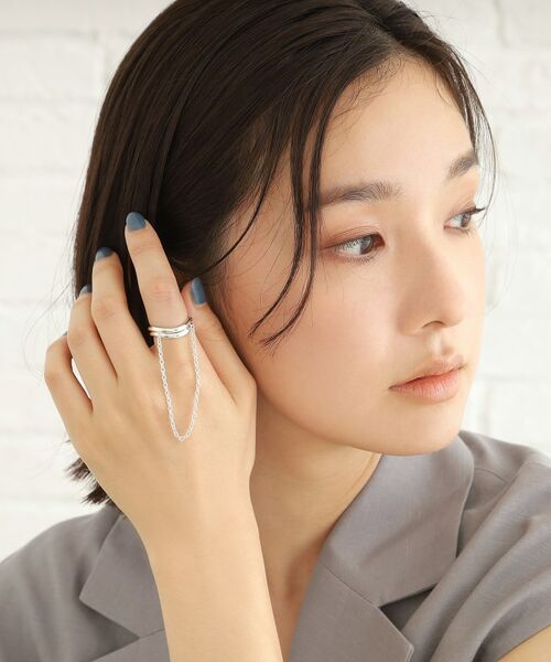 COCOSHNIK ONKITSCH / ココシュニックオンキッチュ リング | シルバー ドレープチェーン ダブルカーブリング | 詳細10