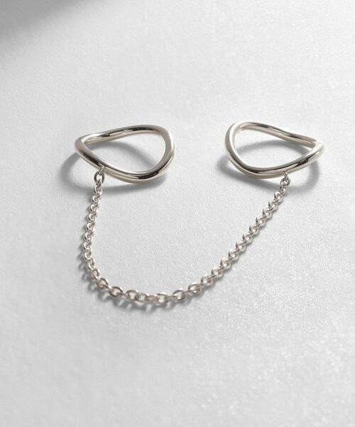 COCOSHNIK ONKITSCH / ココシュニックオンキッチュ リング | シルバー ドレープチェーン ダブルカーブリング | 詳細2