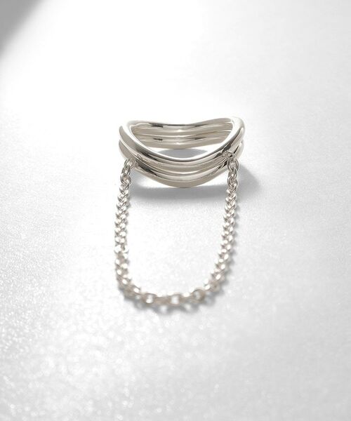 COCOSHNIK ONKITSCH / ココシュニックオンキッチュ リング | シルバー ドレープチェーン ダブルカーブリング | 詳細3
