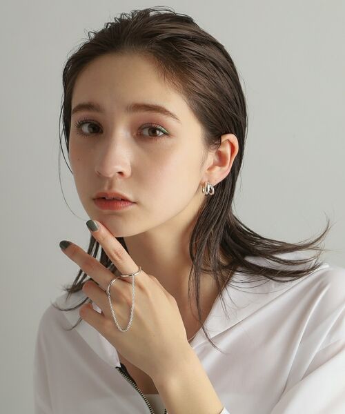 COCOSHNIK ONKITSCH / ココシュニックオンキッチュ リング | シルバー ドレープチェーン ダブルカーブリング | 詳細7