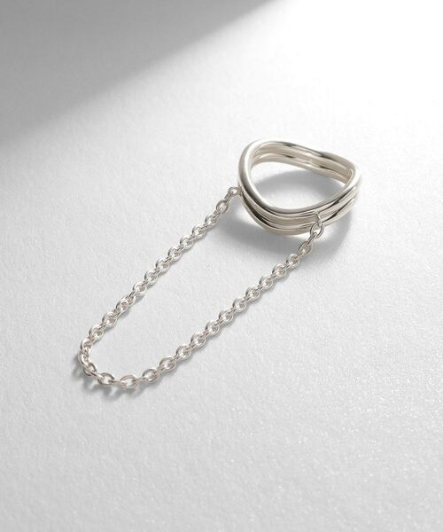 COCOSHNIK ONKITSCH / ココシュニックオンキッチュ リング | シルバー ドレープチェーン ダブルカーブリング（シルバー(600)）