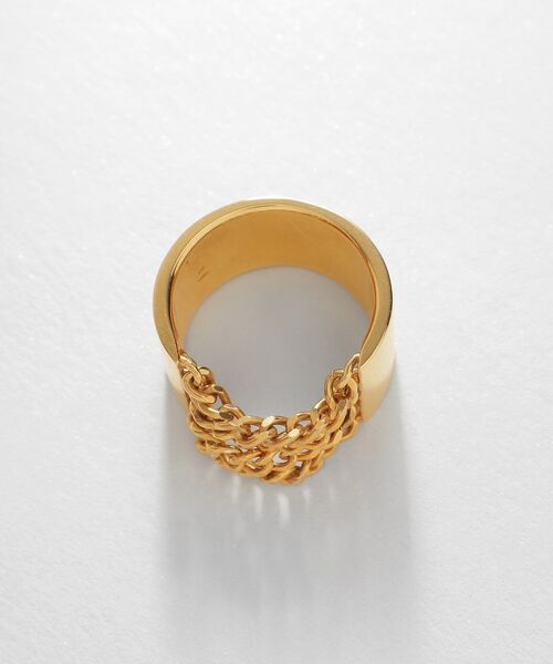 COCOSHNIK ONKITSCH / ココシュニックオンキッチュ リング | シルバー ドレープルーズ チェーンリング GP | 詳細3