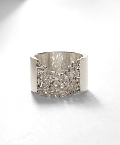 COCOSHNIK ONKITSCH / ココシュニックオンキッチュ リング | シルバー ドレープルーズ チェーンリング | 詳細2