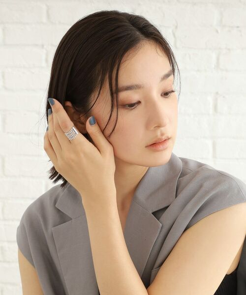 COCOSHNIK ONKITSCH / ココシュニックオンキッチュ リング | シルバー ドレープルーズ チェーンリング | 詳細5