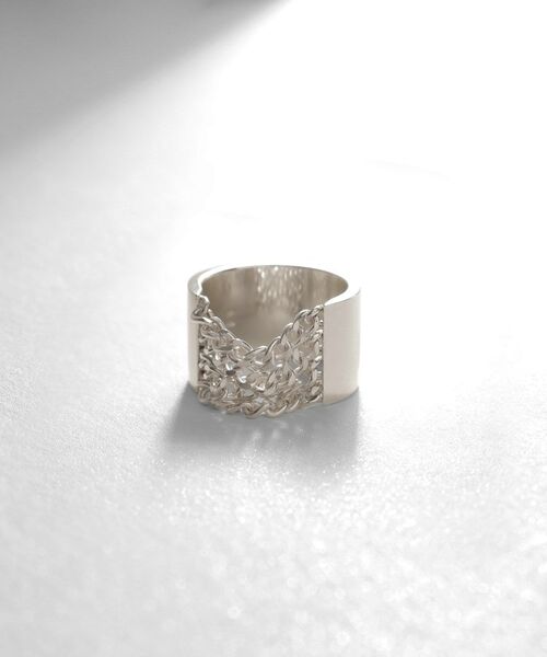 COCOSHNIK ONKITSCH / ココシュニックオンキッチュ リング | シルバー ドレープルーズ チェーンリング（シルバー(600)）