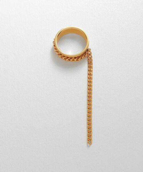 COCOSHNIK ONKITSCH / ココシュニックオンキッチュ リング | シルバー ハンギング カーブチェーンリング GP | 詳細3