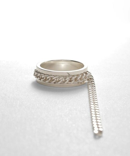 COCOSHNIK ONKITSCH / ココシュニックオンキッチュ リング | シルバー ハンギング カーブチェーンリング | 詳細2