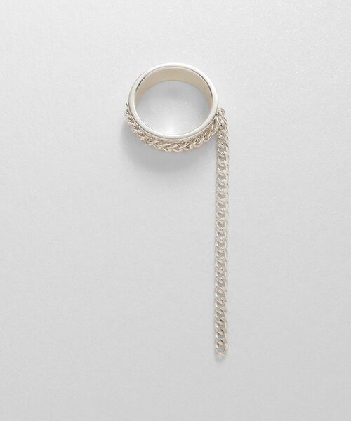 COCOSHNIK ONKITSCH / ココシュニックオンキッチュ リング | シルバー ハンギング カーブチェーンリング | 詳細3