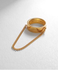 COCOSHNIK ONKITSCH / ココシュニックオンキッチュ リング | シルバー ドレープチェーン ダブルストレートリング GP