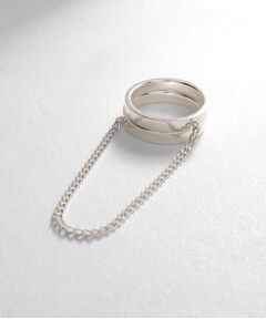 COCOSHNIK ONKITSCH / ココシュニックオンキッチュ リング | シルバー ドレープチェーン ダブルストレートリング