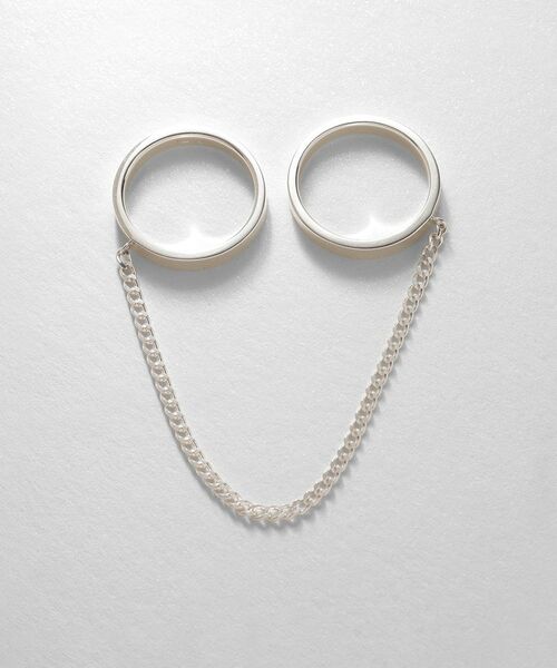 COCOSHNIK ONKITSCH / ココシュニックオンキッチュ リング | シルバー ドレープチェーン ダブルストレートリング | 詳細5