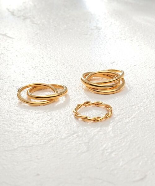 COCOSHNIK ONKITSCH / ココシュニックオンキッチュ リング | シルバー ラインリング ツイストストリング GP | 詳細4