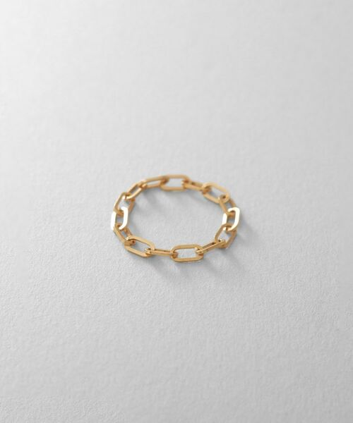 COCOSHNIK ONKITSCH / ココシュニックオンキッチュ リング | シルバー チェーンリング フラットケーブル GP（ゴールド(600)）