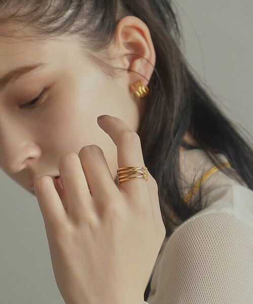 COCOSHNIK ONKITSCH / ココシュニックオンキッチュ リング | シルバー クロッシングラインリング GP | 詳細10