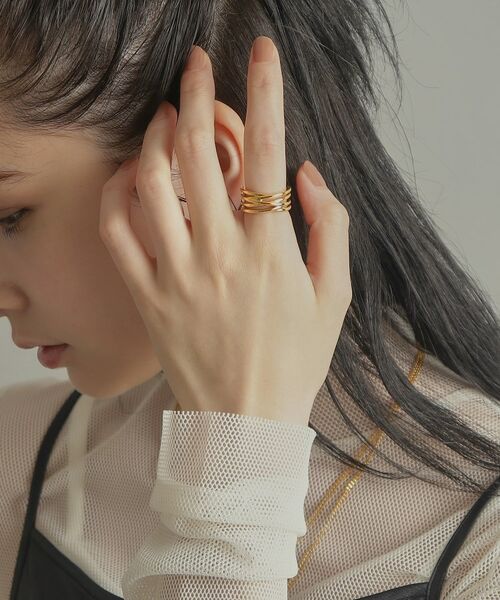 COCOSHNIK ONKITSCH / ココシュニックオンキッチュ リング | シルバー クロッシングラインリング GP | 詳細9