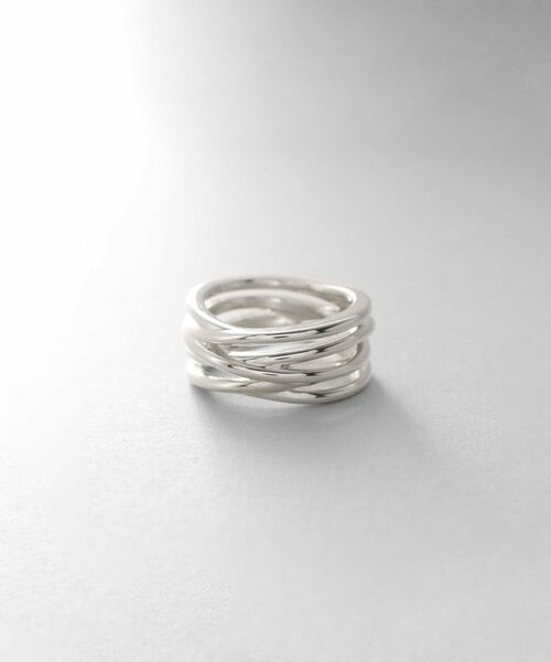 COCOSHNIK ONKITSCH / ココシュニックオンキッチュ リング | シルバー クロッシングラインリング | 詳細1