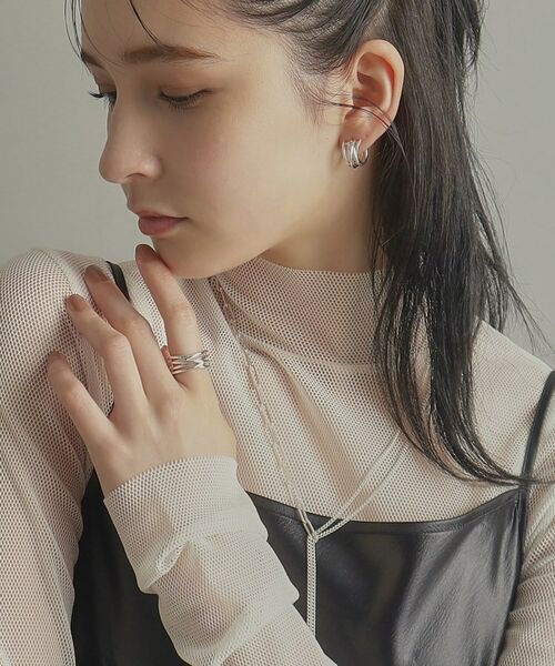 COCOSHNIK ONKITSCH / ココシュニックオンキッチュ リング | シルバー クロッシングラインリング | 詳細10