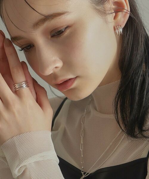 COCOSHNIK ONKITSCH / ココシュニックオンキッチュ リング | シルバー クロッシングラインリング | 詳細11