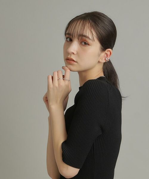 COCOSHNIK ONKITSCH / ココシュニックオンキッチュ リング | シルバー チェーンリング ロングカーブ | 詳細13