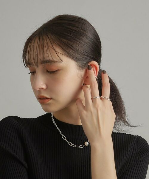 COCOSHNIK ONKITSCH / ココシュニックオンキッチュ リング | シルバー チェーンリング ロングカーブ | 詳細14
