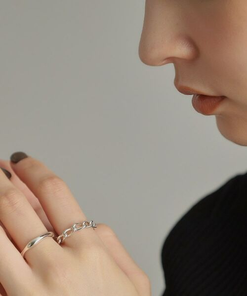 COCOSHNIK ONKITSCH / ココシュニックオンキッチュ リング | シルバー チェーンリング ロングカーブ | 詳細15