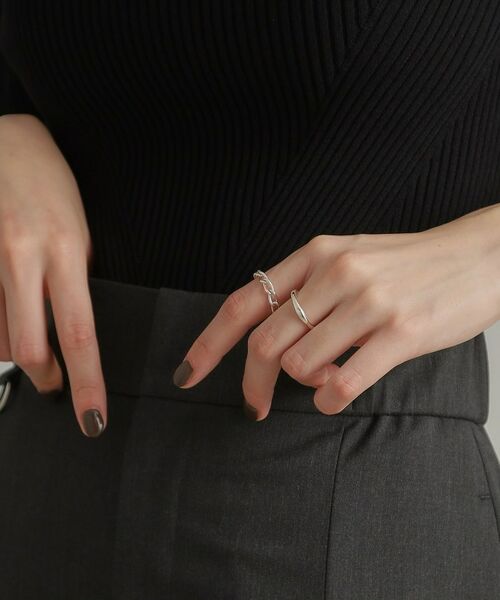 COCOSHNIK ONKITSCH / ココシュニックオンキッチュ リング | シルバー チェーンリング ロングカーブ | 詳細16