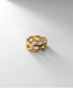 COCOSHNIK ONKITSCH / ココシュニックオンキッチュ リング | シルバー ボリュームカーブチェーンモチーフリング GP