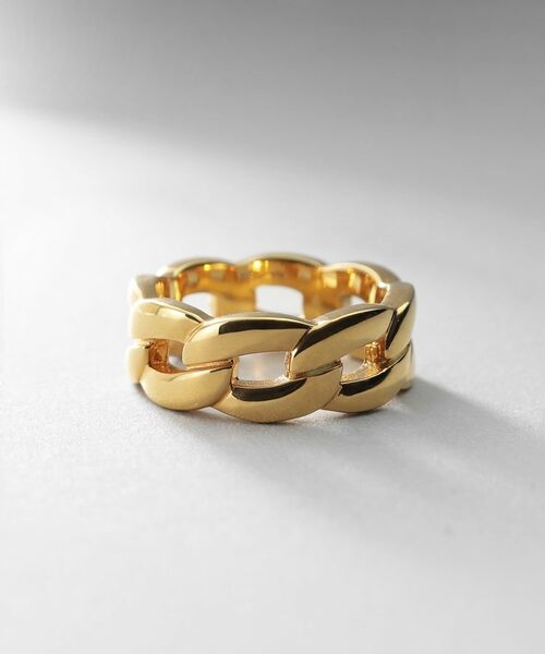 COCOSHNIK ONKITSCH / ココシュニックオンキッチュ リング | シルバー ボリュームカーブチェーンモチーフリング GP | 詳細2