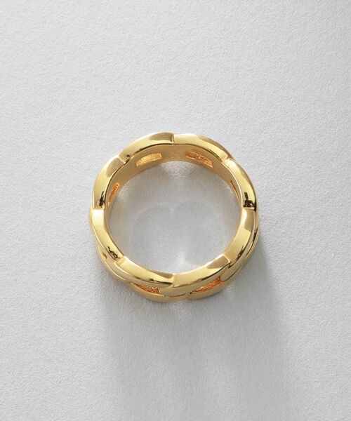 COCOSHNIK ONKITSCH / ココシュニックオンキッチュ リング | シルバー ボリュームカーブチェーンモチーフリング GP | 詳細3