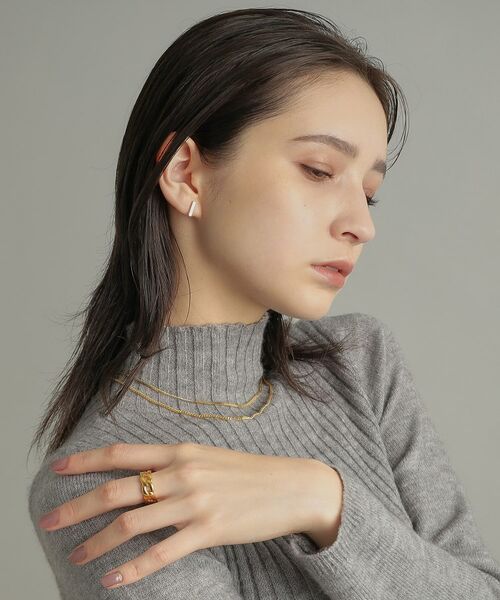 COCOSHNIK ONKITSCH / ココシュニックオンキッチュ リング | シルバー ボリュームカーブチェーンモチーフリング GP | 詳細5