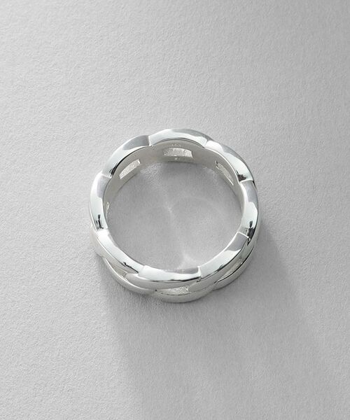 COCOSHNIK ONKITSCH / ココシュニックオンキッチュ リング | シルバー ボリュームカーブチェーンモチーフリング | 詳細3