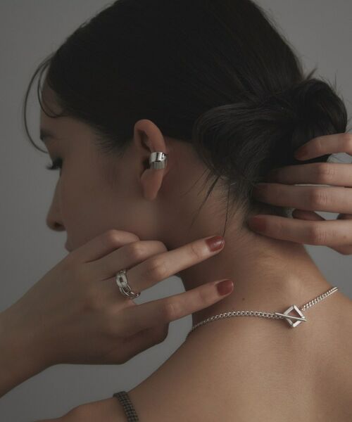 COCOSHNIK ONKITSCH / ココシュニックオンキッチュ リング | シルバー ボリュームカーブチェーンモチーフリング | 詳細5