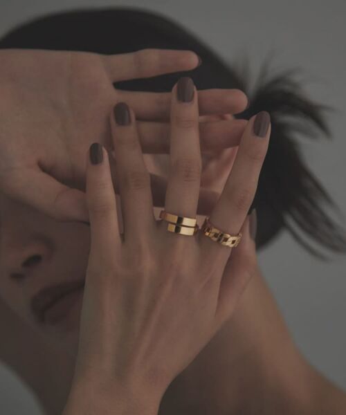 COCOSHNIK ONKITSCH / ココシュニックオンキッチュ リング | シルバー フラットカーブチェーンモチーフリング GP | 詳細5