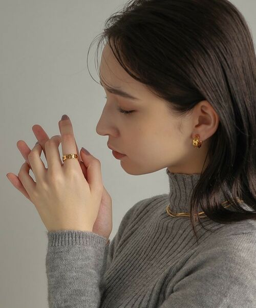 COCOSHNIK ONKITSCH / ココシュニックオンキッチュ リング | シルバー フラットカーブチェーンモチーフリング GP | 詳細6