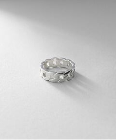 COCOSHNIK ONKITSCH / ココシュニックオンキッチュ リング | シルバー フラットカーブチェーンモチーフリング